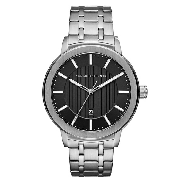 祝開店 大放出セール開催中 メンズ腕時計 時計 男性 ビジネス Ax1455 ステンレス シルバー 黒 ブラック文字盤 シンプル ビックケース 46ミリ 腕時計 メンズ 時計 エクスチェンジ アルマーニ 誕生日 ギフト お祝い Www Mekatronik Org Tr