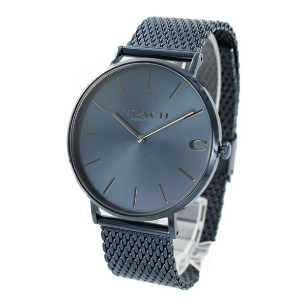 宅送 コーチ 時計 メンズ 腕時計 Charles チャールズ シック シンプル ネイビー ブルー 青 メッシュベルト ビジネス 彼氏が喜ぶ 男友達 社会人誕生日 記念日 お祝い ギフト ペアウォッチ 腕時計 ノップル 限定製作 Www Faan Gov Ng