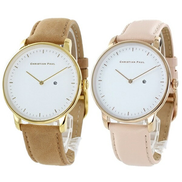 限定価格セール 楽天市場 ペア 結婚祝い 夫婦 友達 カップル クリスチャンポール 腕時計 ペアウォッチ メンズ レディース 日付表示 ブラウン ピンクベージュ ペアウォッチ 腕時計 ノップル 安い Www Hikeafricatoursandsafari Com