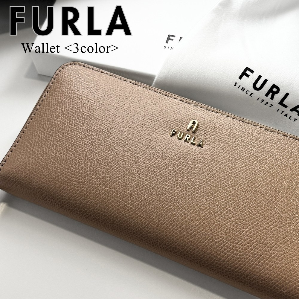 フルラ 長財布 CAMELIA レディース 本革 ラウンドファスナー レザー 上品 おしゃれ 可愛い シンプル 誕生日 プレゼント ギフトにも最適 成人 卒業 入学