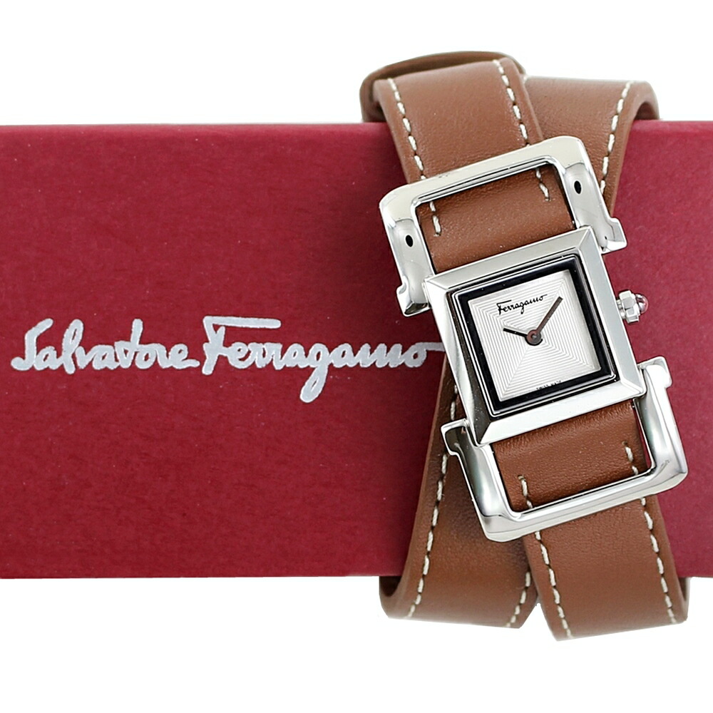 結婚記念日 妻 プレゼント フェラガモ レディース 腕時計 30代 40代 女性 サルバトーレフェラガモ スクエア 二重巻きレザ ブランド 誕生日プレゼント 彼女 母親 お祝い お礼 退職 ギフト 贈り物 合格 入学 卒業 社会人 記念日 母の日 父の日 22 再販ご予約限定送料無料