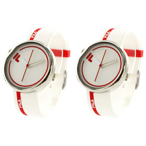 安心発送 Fila フィラ 腕時計 ペアウォッチ 同じサイズ シェア メンズ レディース ユニセックス 男女兼用 Filastyle ホワイト レッド シリコン 38 161 161 105 ビジネス カップル 仕事用 ペアセット 誕生日 お祝い ギフト ペアウォッチ 腕時計 ノップル
