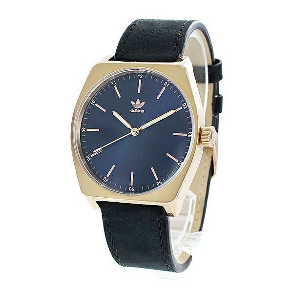 Adidas アディダス 時計 メンズ レディース 腕時計 男女兼用 プロセス ピンクゴールド ネイビー文字盤 黒 レザー 革 Cj6351ユニセックス ペアにおすすめ 誕生日 お祝い ギフト 合格 入学 卒業 社会人 記念日 クリスマス プレゼント 22 激安店舗
