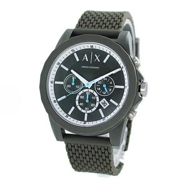 楽天市場 シリコン ラバー カジュアル 仕事 軽い プレゼント 腕時計 メンズ アルマーニ エクスチェンジ マット オリーブ グリーン ペアウォッチ 腕時計 ノップル