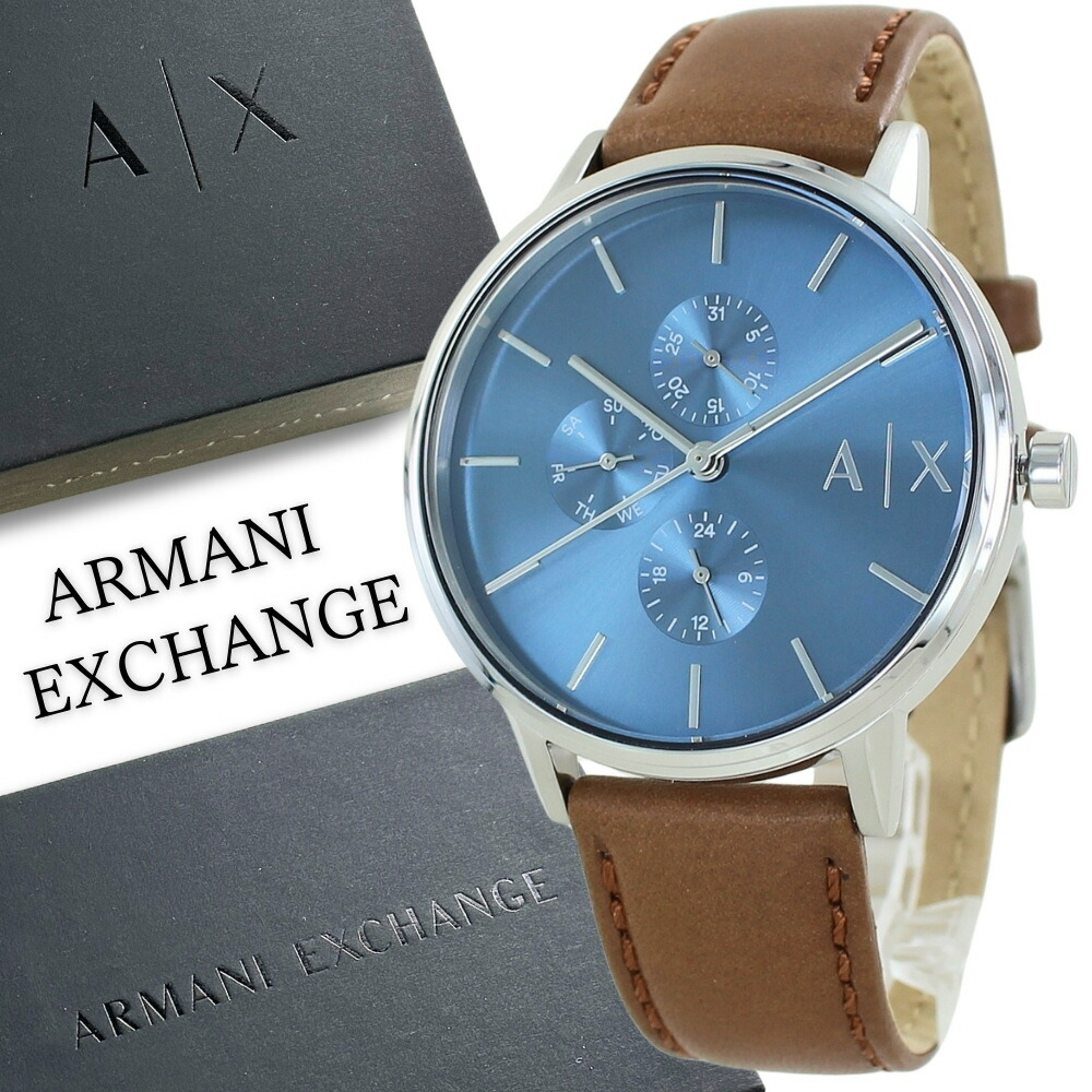 【楽天市場】アルマーニエクスチェンジ 時計 メンズ 父の日 腕時計 手表 Cayde ケイデ マルチファンクション シルバー ライトブルー ...
