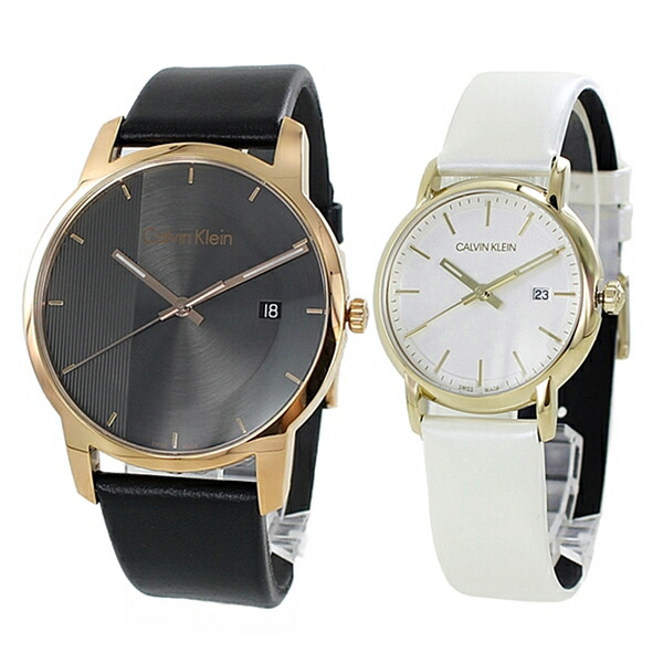 楽天市場 メンズ レディース ブランド 腕時計 ペアウォッチ カルバンクライン ペア 夫婦 カップル 両親 プレゼント ギフト お祝い 記念日 誕生日 30代 40代 ブラック ホワイト 時計 レザー 革 ペアウォッチ 腕時計 ノップル