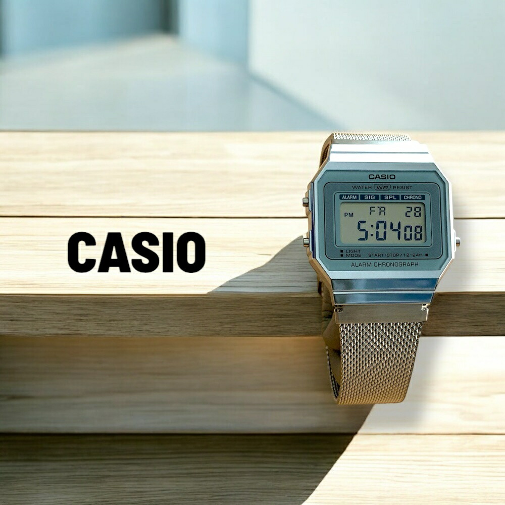 海外モデル カシオ CASIO 腕時計 メンズ レディース キッズ ユニセックス チプカシ デジタル クオーツ 防水 シンプル スリム メッシュベルト 中学生 高校生 プレゼント ギフト 時計 誕生日 記念日 成人 卒業 入学