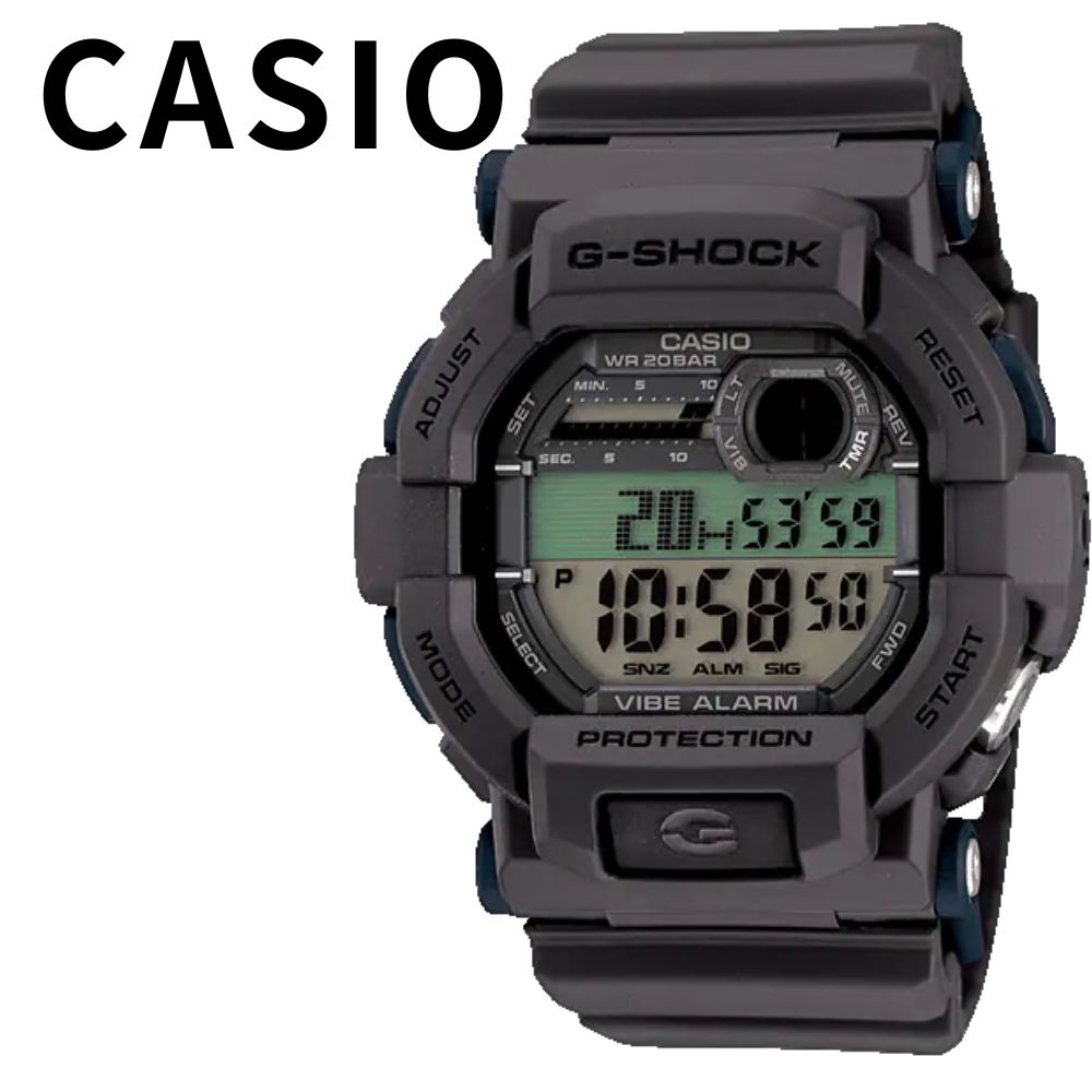 カシオ G-SHOCK ジーショック 腕時計 メンズ デジタル バイブ機能 アラーム 20気圧防水 グレー タフネスウォッチ ギフト プレゼント 男性 誕生日 記念日 海外モデル CASIO 時計 成人 卒業 入学