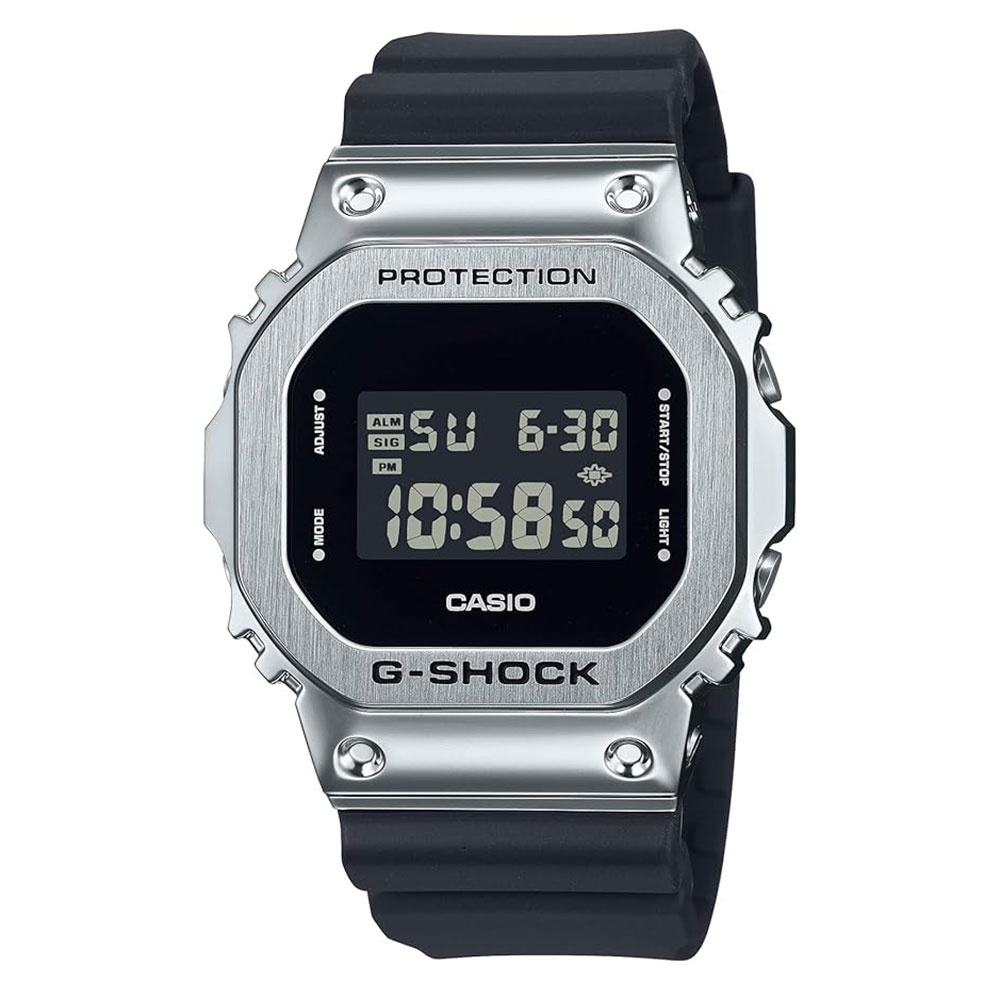 【国内正規品】CASIO カシオ G-SHOCK Gショック ジーショック 時計 メンズ 腕時計 手表 ORIGIN デジタル シルバー×ブラック ステンレス×樹脂 GM-5600-1JF ビジネス 男性 誕生日 ギフト 成人 卒業 入学