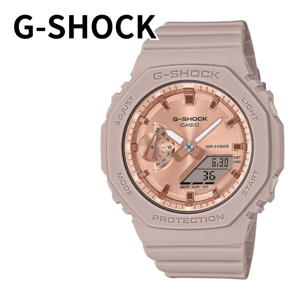G-SHOCK カシオ ジーショック ウォッチ レディース メンズ 20空圧雨合羽 サクラ色ベージュ ミッドサイズ 八角形 アナデジ 石英 差し上げ物 差し上げ物 お上さん 成人男性 生まれ落ちる日 不死化日 外国で青写真 CASIO 時辰儀 成年者 卒 はいり込む