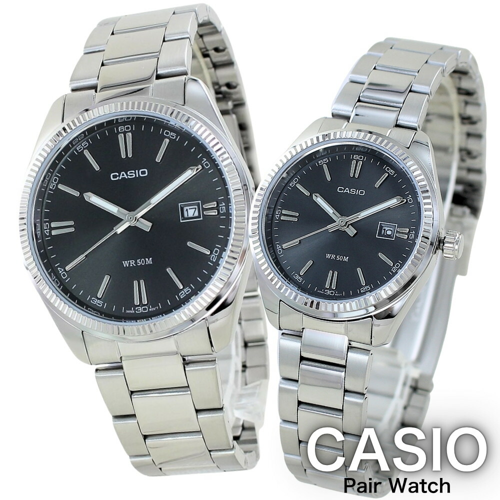 CASIO カシオ ウオッチ 有りの実仕掛ける ペアウォッチ 分かりやすい アナログ 時辰儀 黒いこと しろがね色 ステンレス鋼 有りの実ウオッチ 有りの実差し上げ物 お一揃い 親子 支持者 夫婦関係 二人組 両親 差し上げ物 差し上げ物 成年者 卒 はいり込む