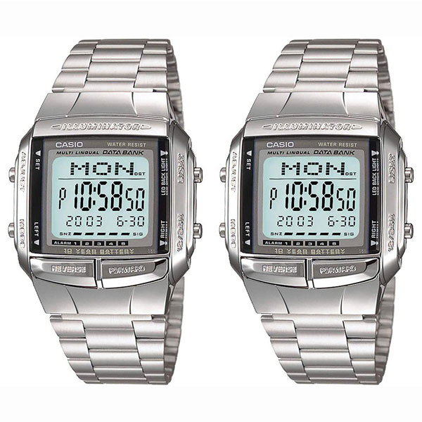 CASIO カシオ ありの実 御覧なさる デジタル ウォッチ 手表 メンズ 父の日 レディース 母の日 ユニ一発やる 同じ大きさ 2本仕掛ける しろがね色 金属元素ダンス楽隊 腕輪 成年者 卒 はいり込む