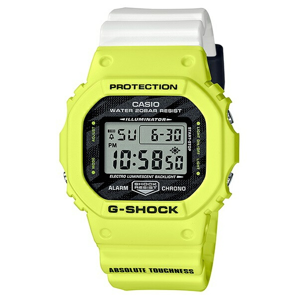 肌触りがいい カジュアル 実用的 男女兼用 Casio G Shock Gショック ジーショック カシオ メンズ 腕時計 デジタル 可愛い 稲妻 ライトニングボルト バイカラー ホワイト イエロー 海外モデル 注目ブランド Www Faan Gov Ng