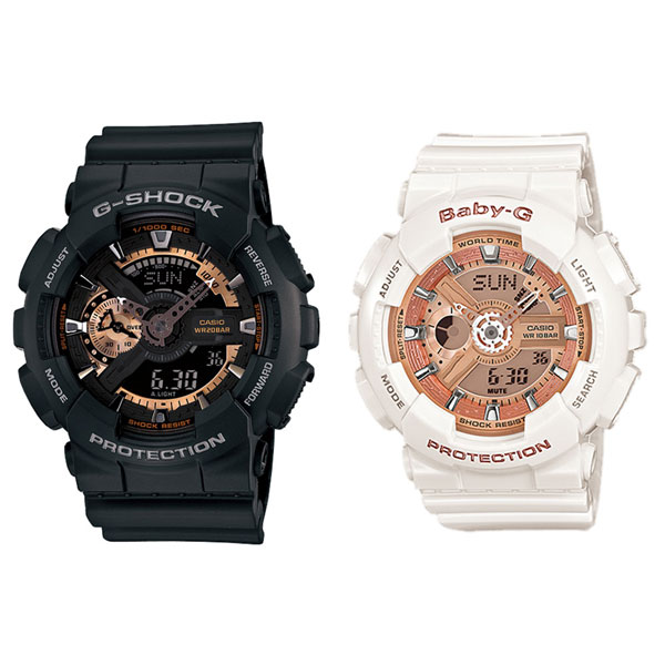 CASIO カシオ Gショック ベビーG 腕時計 手表 ペアウォッチ メンズ レディース アナデジ ブラック ホワイト 樹脂バンド GA-110RG-1ABA-110-7A1 成人 卒業 入学