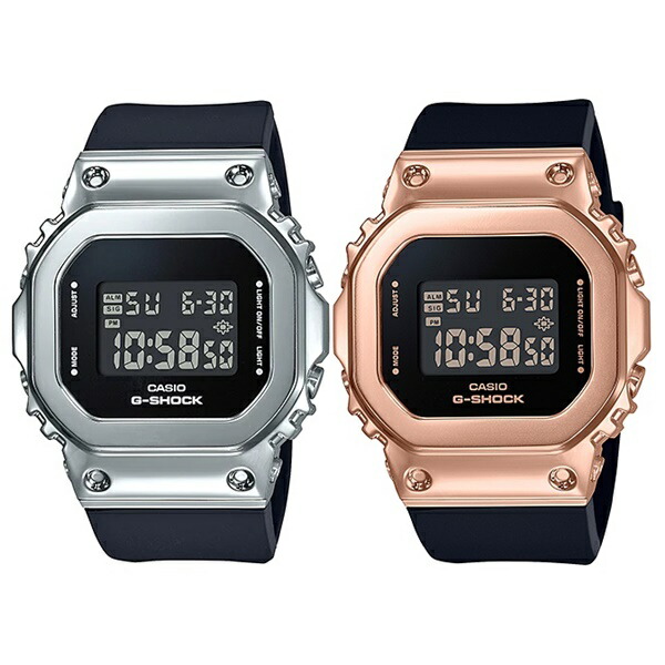 ペアウォッチ ユニセックス 小型 軽量 カップル CASIO G-SHOCK Gショック ジーショック カシオ メンズ レディース 腕時計 手表 デジタル スクエア 海外モデル メタルカバー 防止 樹脂バンド 成人 卒業 入学