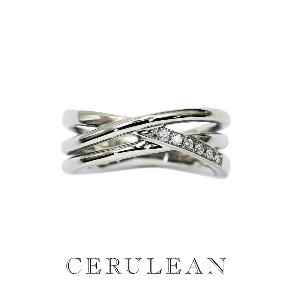 CERULEAN セルリアン リング 指輪 レディース ダイヤモンド 6石 0.06ct 日本製 指輪 上品 ダイヤ シンプル サージカルステンレス アレルギー対応 誕生日 彼女 妻 結婚記念日 ギフト 成人 卒業 入学