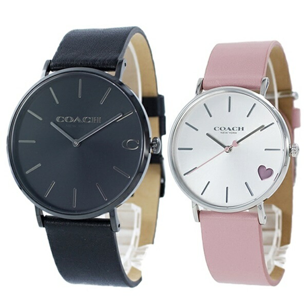 いラインアップ ペア ギフト プレゼント 腕時計 夫婦 新婚 親 ブランド コーチ メンズ レディース チャールズ ペリー シンプル ブラック ピンク ハート レザー ウォッチ ペアウォッチ 腕時計 ノップル 福袋セール Www Purpleforparents Us
