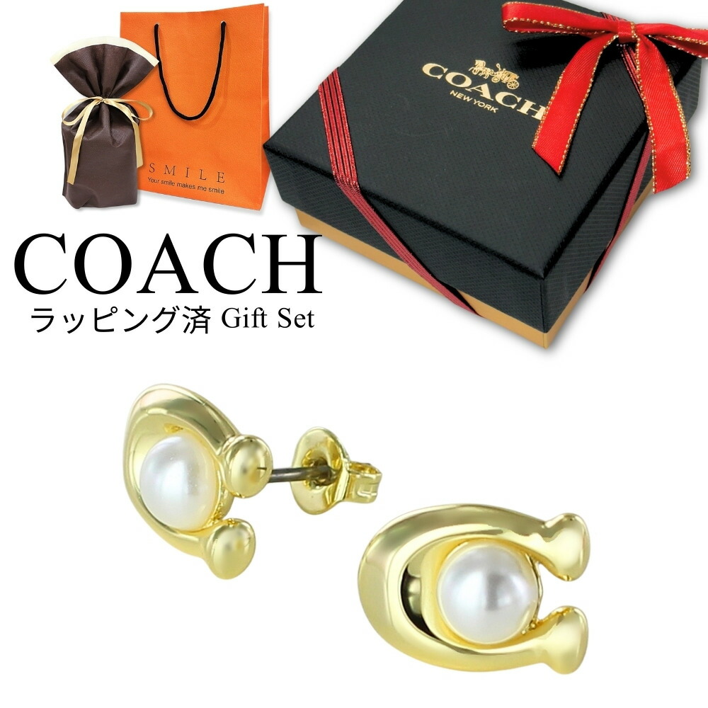 ☆ますぴぃ☆コーチ　COACH ゴールド スタッドピアス2セット コーチ COACH ピアス （ゴールド） -waja bazar - 海外