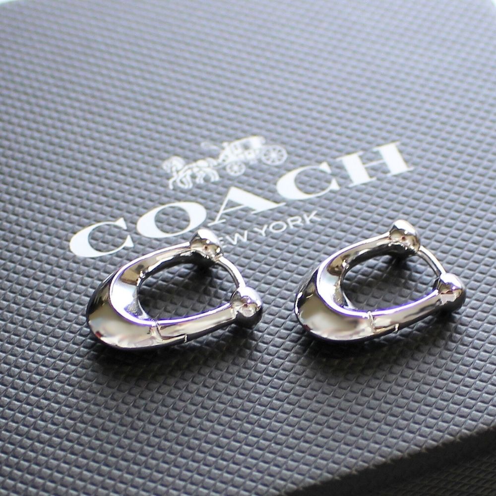 コーチ ピアス レディース ブランド Cロゴ シルバー フープピアス 両耳ピアス 大人 かわいい おしゃれ シンプル 誕生日プレゼント 女性 結婚式 結婚記念日 プレゼント お祝い ギフト ジュエリー COACH 成人 卒業 入学|ペアウォッチ 腕時計 ノップル