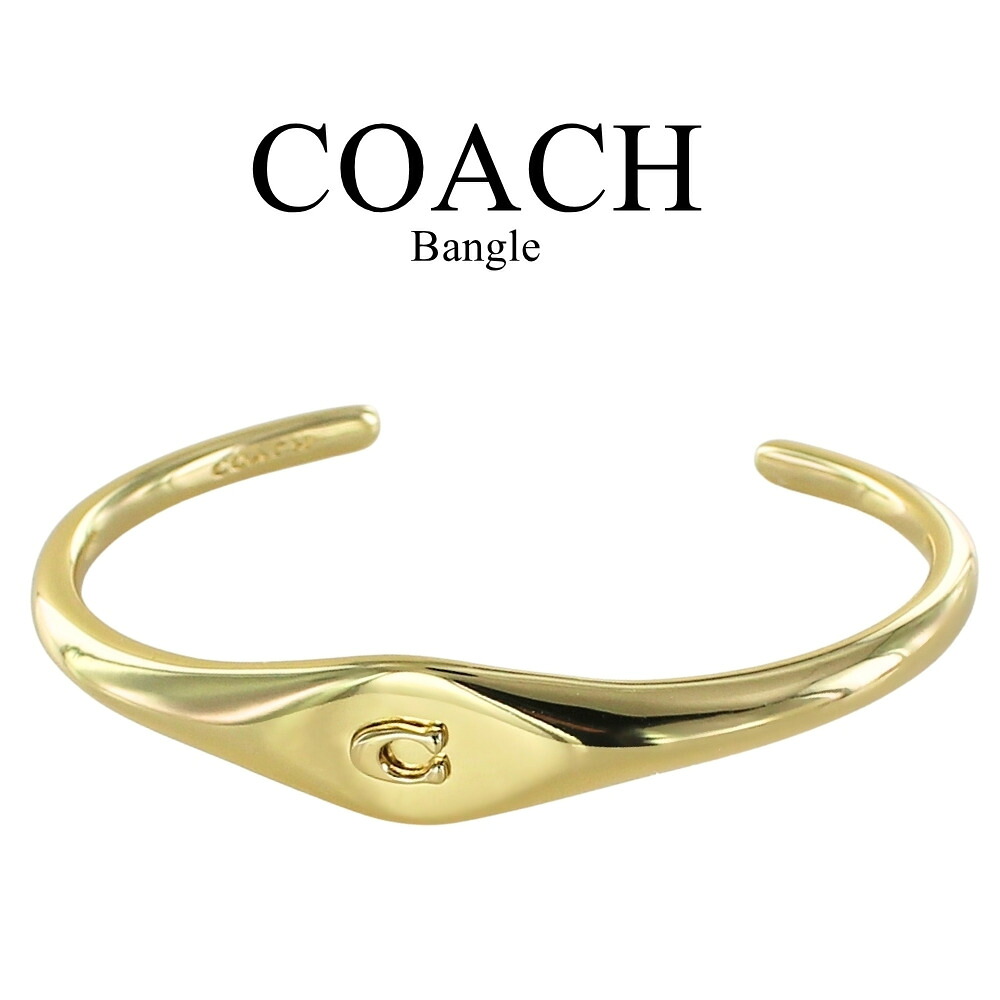 コーチ バングル レディース ゴールド Cロゴ メタル ブレスレット COACH ブランド アクセサリー シンプル 上品 おしゃれ 彼女 女性 ギフト 誕生日 記念日 成人 卒業 入学