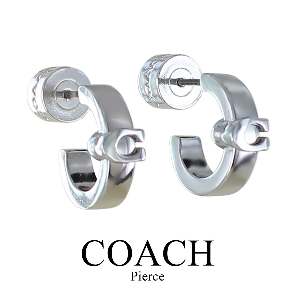 コーチ ピアス レディース シルバー フープピアス COACH ブランド アクセサリー おしゃれ 上品 プレゼント 誕生日 記念日 彼女 妻 女友達 ギフト 成人 卒業 入学|ペアウォッチ 腕時計 ノップル