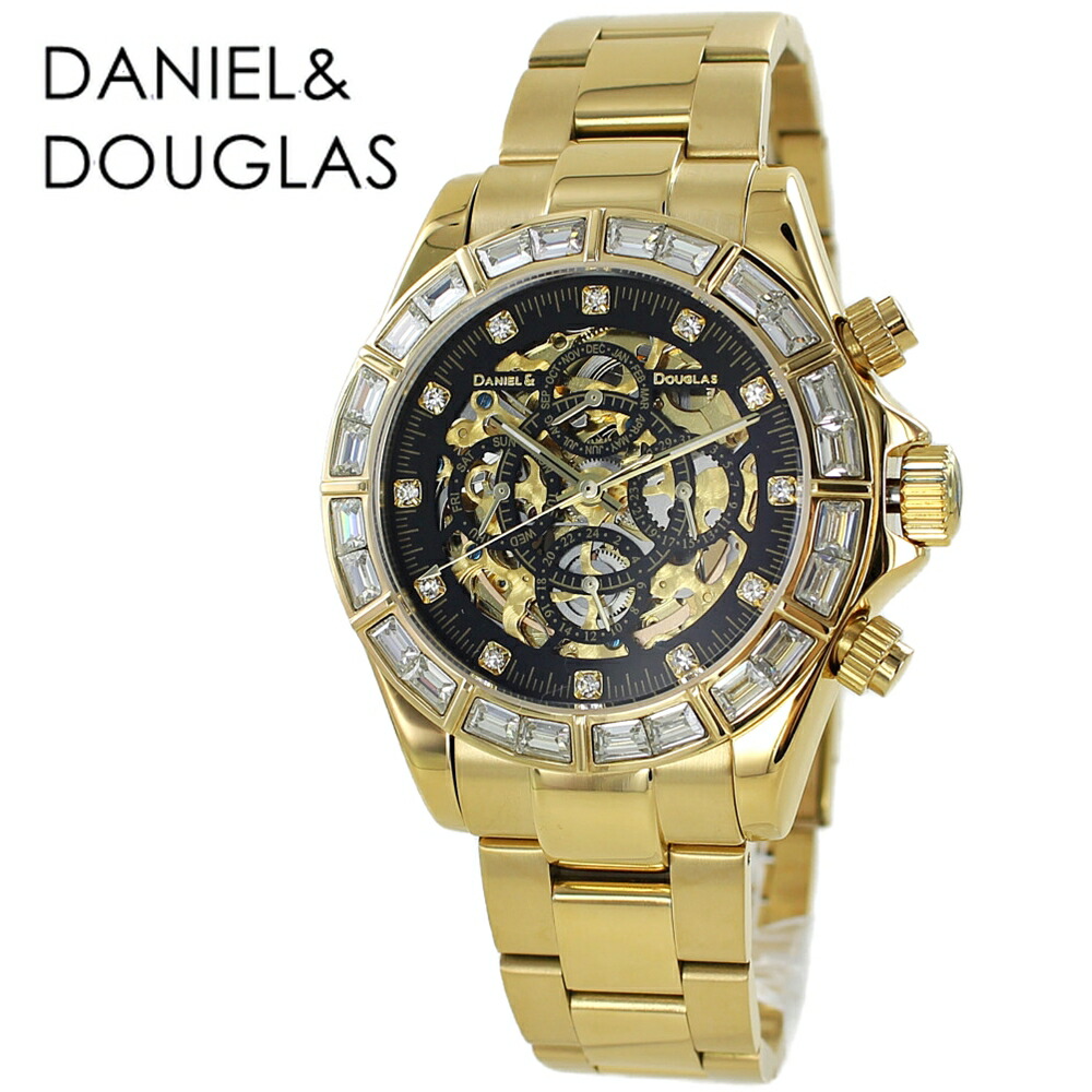 DANIEL&DOUGLAS スケルトン 時計　watch ダニエルダグラス 楽天市場】腕時計 メンズ 機械式腕時計 ダニエルアンドダグラス 自動