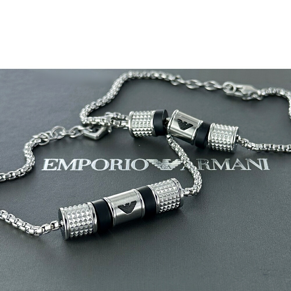 ペアブレスレット ブランド エンポリオアルマーニ ステンレス ブレスレット ペア お揃い ユニセックス アクセサリー おしゃれ ペアギフト 誕生日プレゼント 彼氏 彼女 カップル 成人 卒業 入学