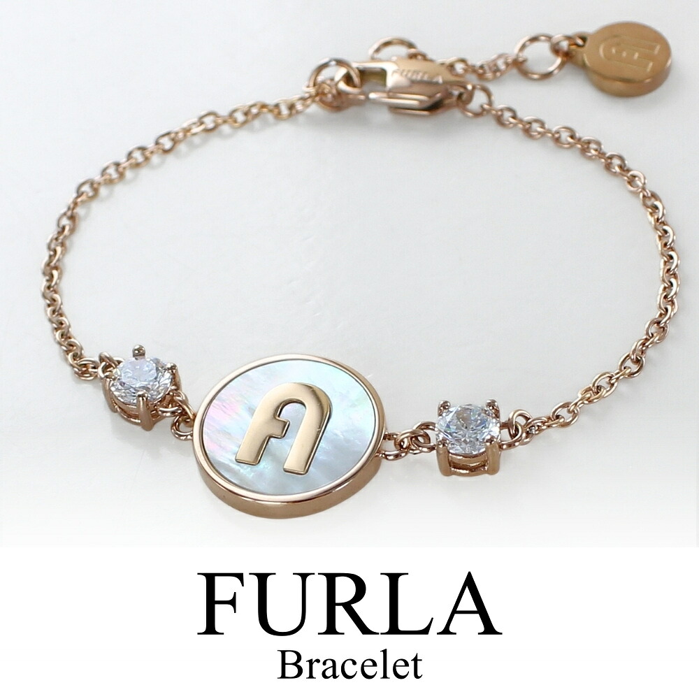 FURLA フルラ ブレスレット レディース ゴールド マザーオブパール ジルコニア シンプル 上品 ブランド アクセサリー プレゼント 彼女 母 誕生日 記念日 ギフト 成人 卒業 入学