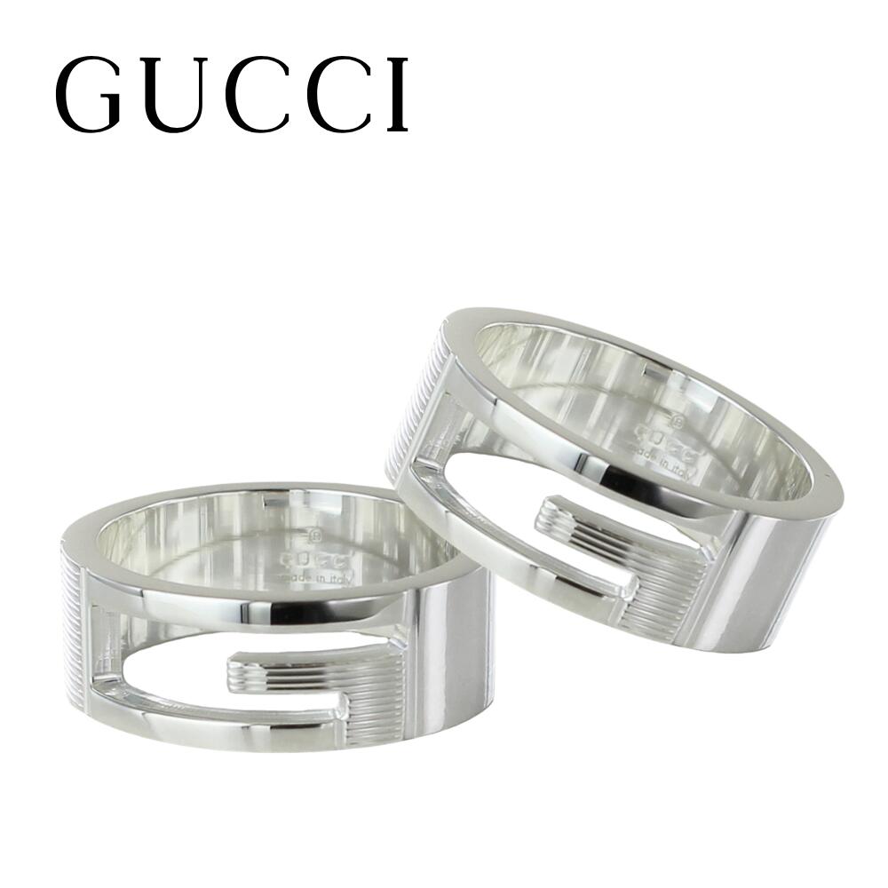 GUCCI グッチ 有りの実輪っか 二人組輪っか 2点書き割り しろがね色925 メンズ レディース ユニ一発やる 7号～21号 選べる大きさ お一揃い 有りの実書き割り ブランド名輪っか 祝する日 差し上げ物 差し上げ物 成年者 卒 はいり込む