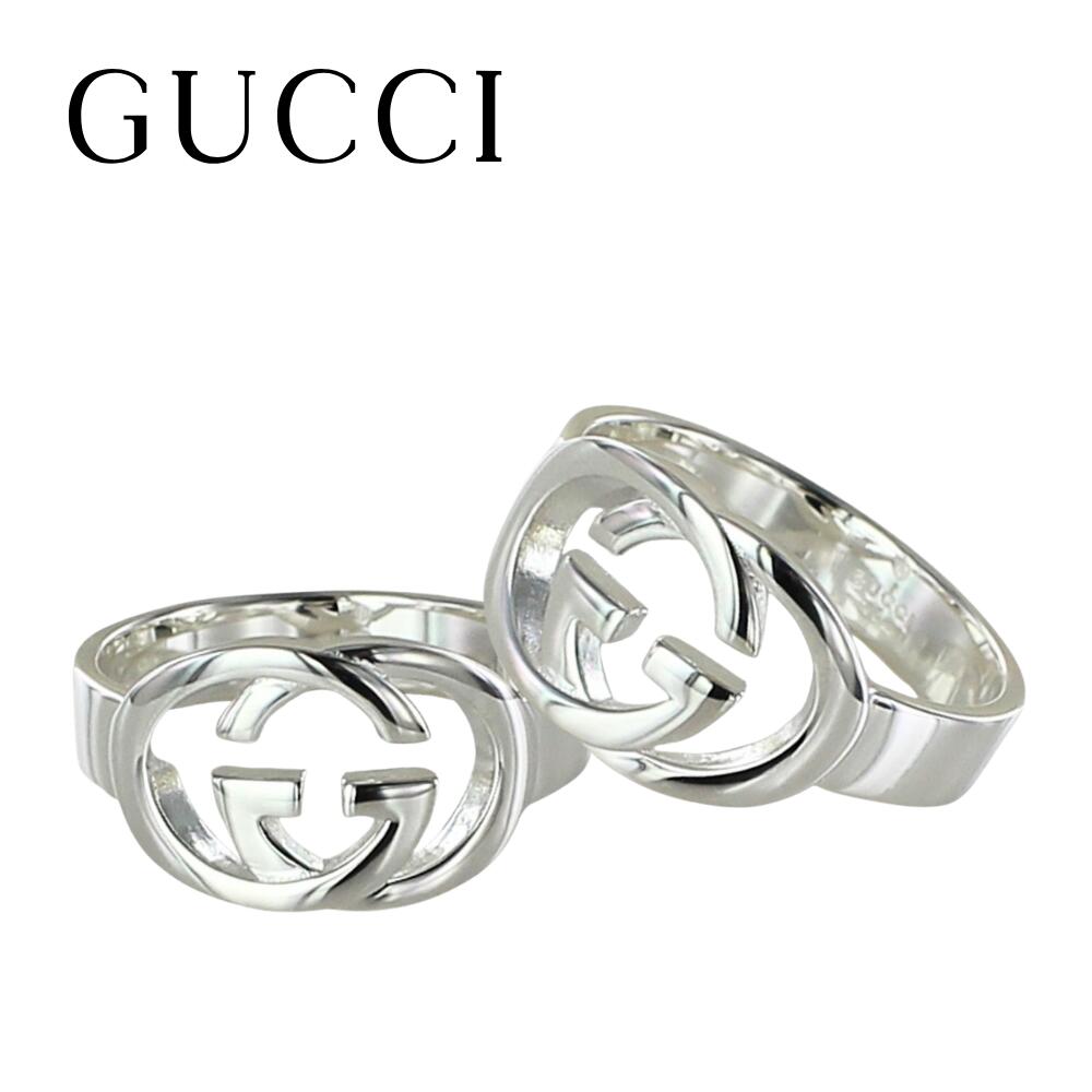 GUCCI グッチ 有りの実輪っか 指環 有りの実付属物 二人組 2点書き割り しろがね色925 メンズ レディース ユニ一発やる 7号～23号 選べる大きさ お一揃い 有りの実書き割り ブランド名輪っか 祝する日 差し上げ物 差し上げ物 成年者 卒 はいり込む