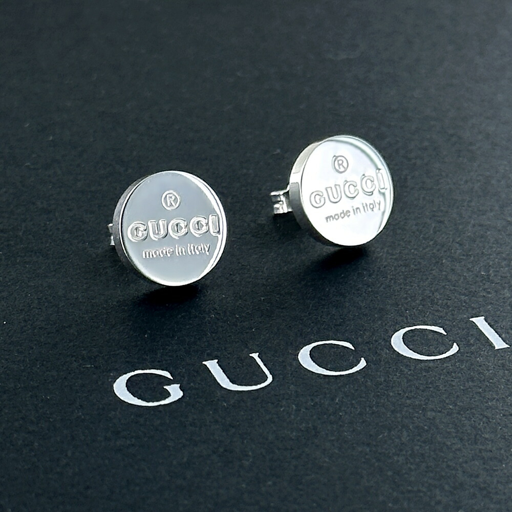 楽天市場】GUCCI グッチ ピアス 円形 EARRINGS TRADEMARK T
