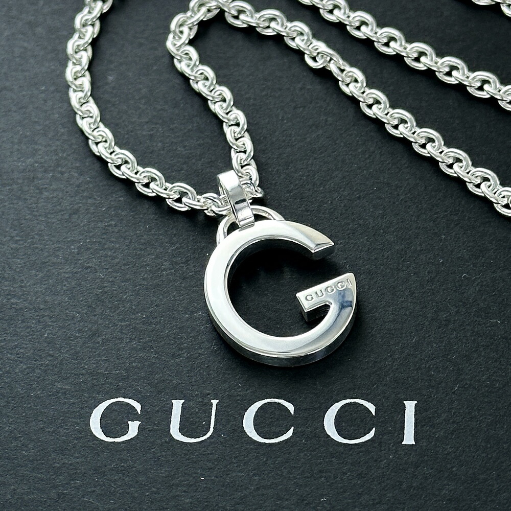 GUCCI グッチ ネックレス メンズ レディース シルバー925 Gロゴ チェーン ペンダント シンプル おしゃれ 結婚式 結婚記念日 プレゼント 妻 彼女 誕生日プレゼント 女性 母ギフト チェーンネックレス ジュエリー 成人 卒業 入学|ペアウォッチ 腕時計 ノップル