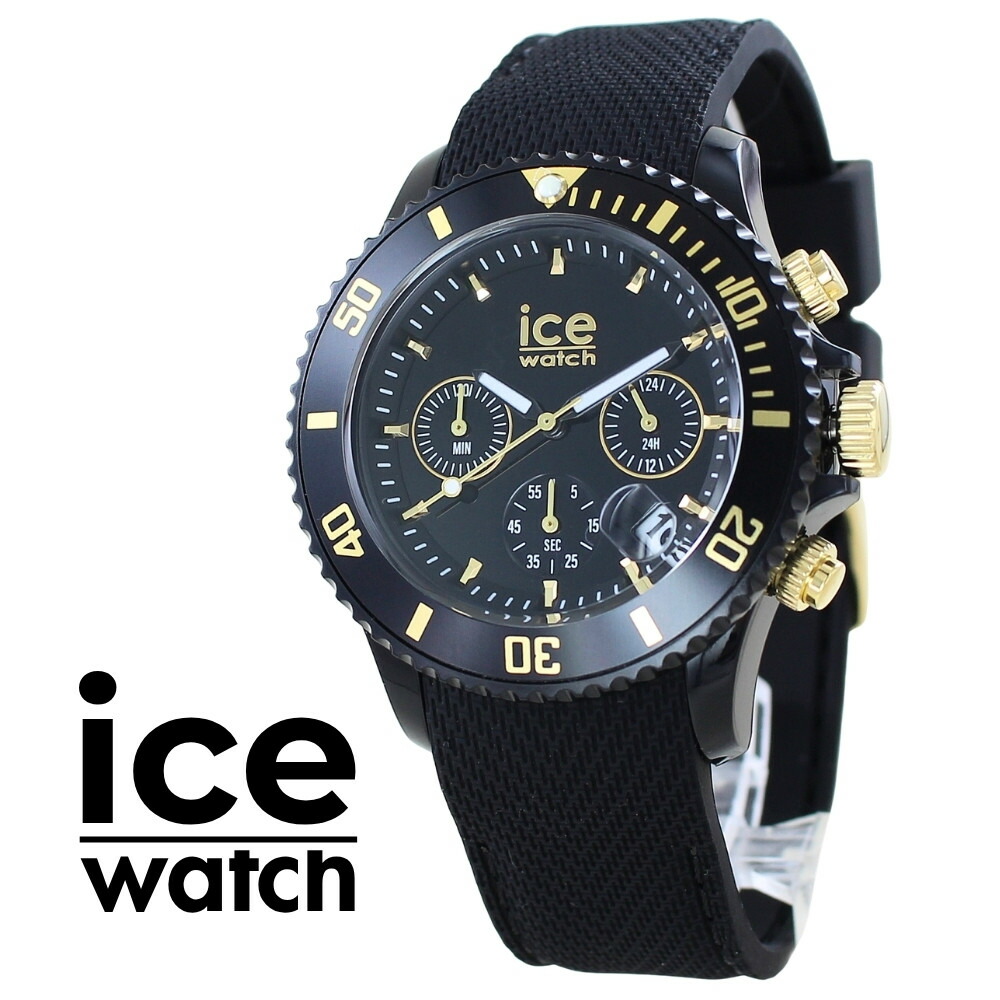 アイスウォッチ ICEWATCH アイスクロノ ウォッチ メンズ レディース ユニ一発やる 黒いこと ゴールド クロノグラフ 雨合羽 ケイ素樹脂胴締め 今めかしい 差し上げ物 生まれ落ちる日 差し上げ物 成年者 卒 はいり込む