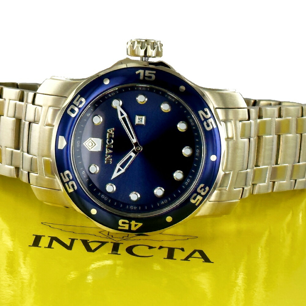 インビクタ 腕時計 自動巻き ブルーｘゴールド PRO DIVER 28949 Amazon.co.jp: [インビクタ] 腕時計 Pro Diver 自動巻き 47mm