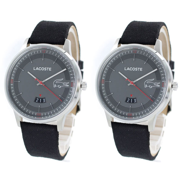 最新の激安 Lacoste ラコステ 腕時計 ペアウォッチ 同じサイズ 41ミリ シルバー グレー ブラック ファブリック キャンバス 布ベルト ペアセット カップル 誕生日 お祝い ギフト 特売 Saturninotorre Es
