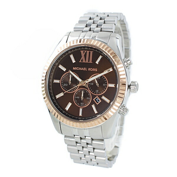売れ筋 腕時計 男性 クール かっこいい 代 30代 プレゼント マイケルコース 時計 メンズ レキシントン ブラウン文字盤 シルバー アクセサリー ブレスレット 時計 ペアウォッチ 腕時計 ノップル 即納特典付き Neostudio Ge