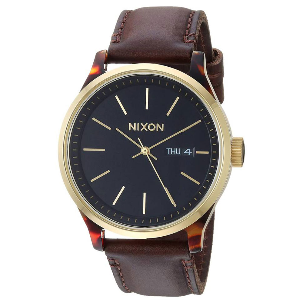 最新 ニクソン Nixon 時計 プレゼント クリスマス ギフト お祝い 誕生日 ビジネス A 革ベルト レザー ブラウン ブラック ゴールド 42ミリ デイデイト セントリー Sentry The 腕時計 メンズ A dlabs Com