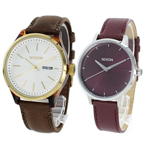 ペアウォッチ ニクソン ペア 腕時計 文字盤 見やすい 防水 メンズ レディース 革ベルト ブラウン 結婚記念日 プレゼント 両親 妻 夫 Spcwoensel Nl