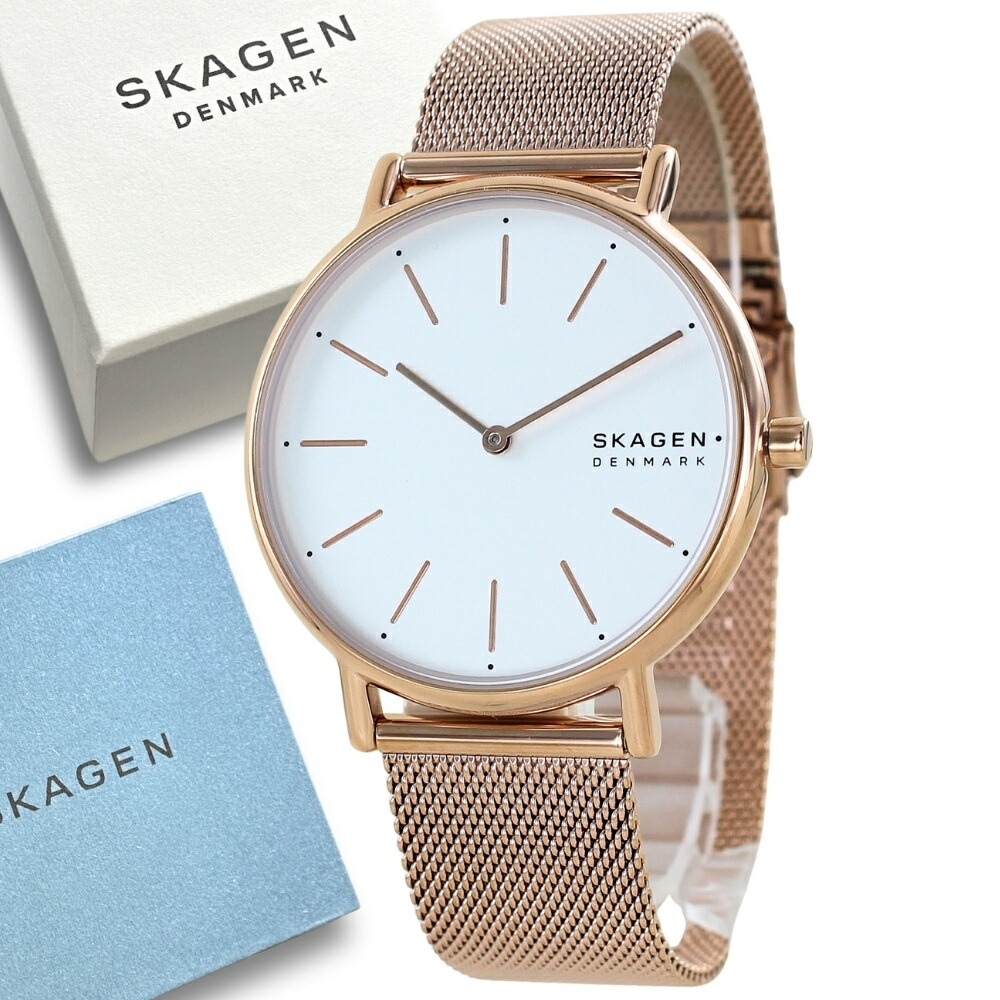 SKAGEN スカーゲン 時計 レディース 腕時計 手表 SIGNATUR シグネチャー 38mm ローズゴールド メッシュ ステンレス SKW2784 誕生日 ギフト 成人 卒業 入学