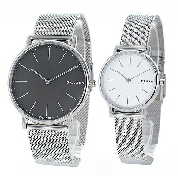 Skagen スカーゲン 腕時計 ペアウォッチ メンズ レディース 薄型 スリム シルバー メッシュベルト ペア 時計 Skw64skw2692 Av Drop Com