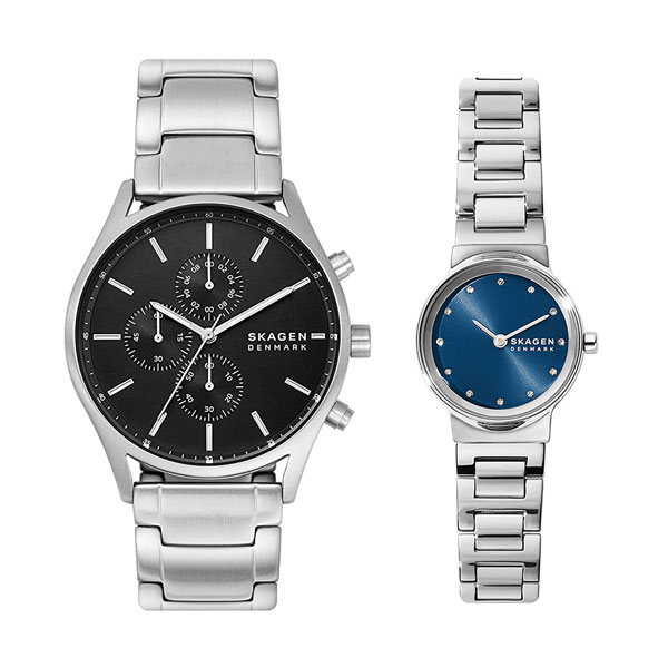 信頼 プレゼント 夫婦 カップル 恋人 ペア ウォッチ 腕時計 メンズ レディース スカーゲン シルバー ステンレス ペアウォッチ 腕時計 ノップル 値引きする Faan Gov Ng
