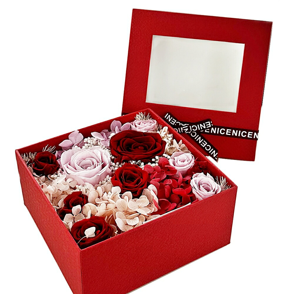楽天市場】プリザーブドフラワー ギフト ケース入り 紙袋付き