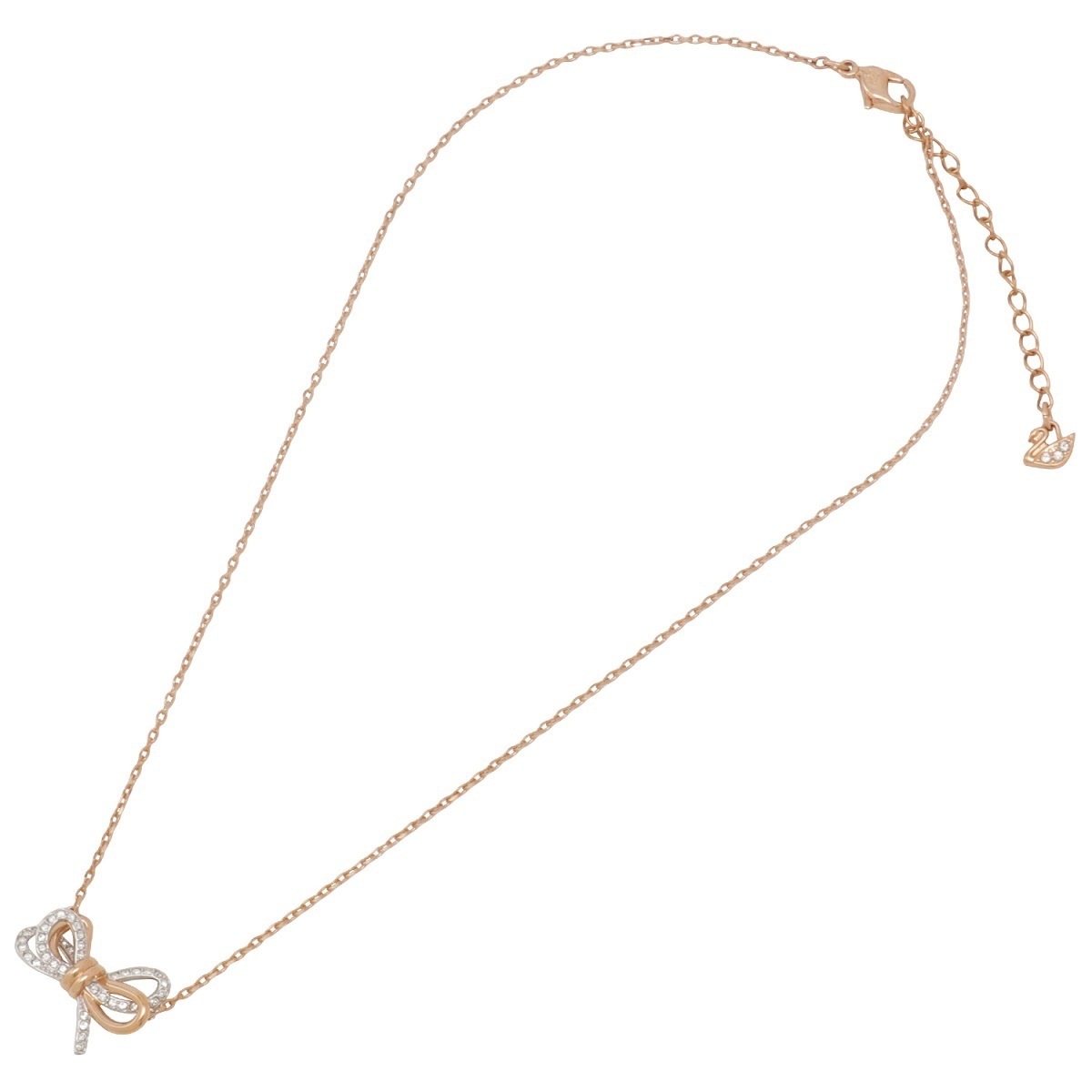スワロフスキー Swarovski ライフロング ボウ リボンモチーフ クリスタルパヴェ ペンダント ネックレス ローズゴールド シルバー レディース アクセサリー Lifelong Bow Butlerchimneys Com