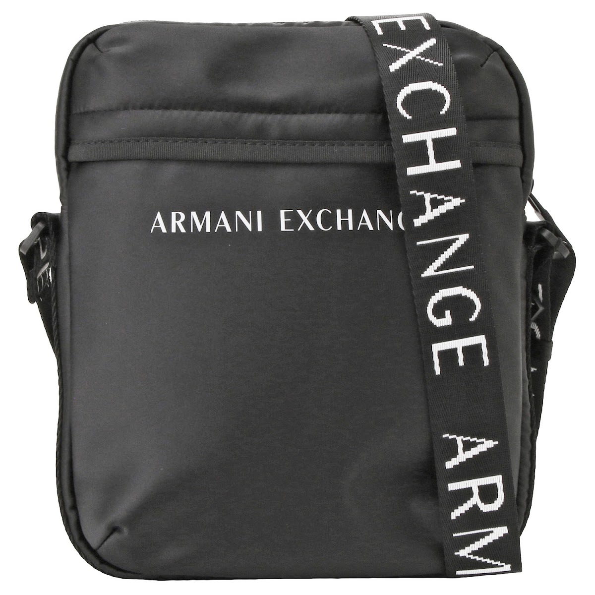 市場 アルマーニ エクスチェンジ Ax ブラック A クロスボディ Exchange ショルダーバッグ 000 Armani X 1a809 ロゴ