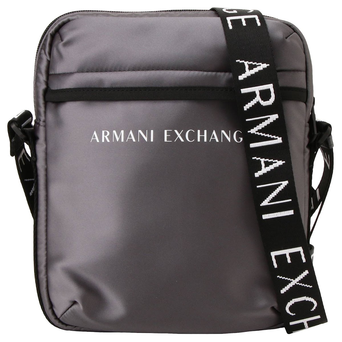 市場 アルマーニ ロゴ Exchange グレー Armani エクスチェンジ A クロスボディ ショルダーバッグ 1a809 Ax X