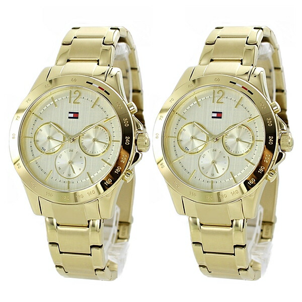 トミーヒルフィガー オシャレ ブランド 腕時計 お揃い ペアギフト プレゼント ペアウォッチ 記念日 両親 結婚祝い 贈り物 メンズ レディース イエローゴールド ブレスレット 時計 Bouncesociety Com