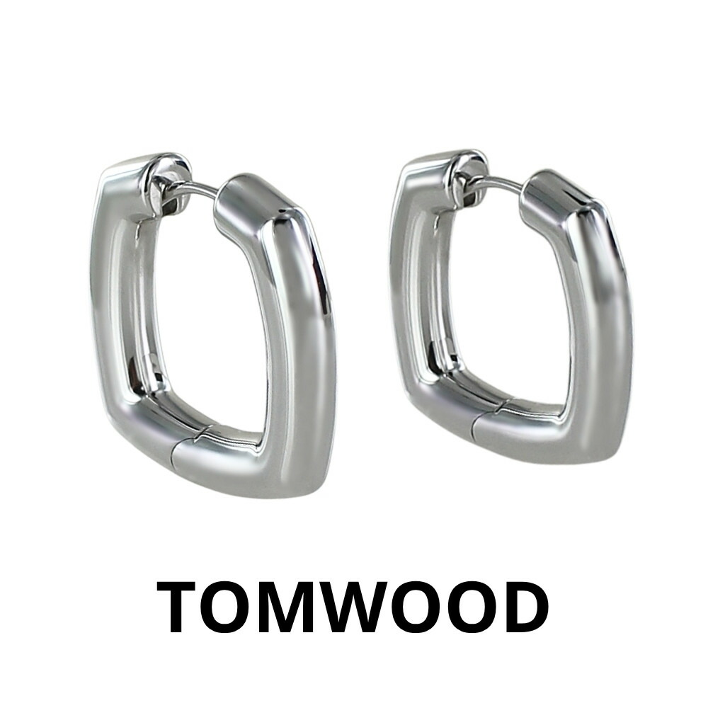 TOMWOOD トム白木 ピアス レディース フープ しろがね色 並み並み 両耳 佩び物 しろがね色925 雅びやか 今めかしい ブランド名 差し上げ物 差し上げ物 成年者 卒 はいり込む