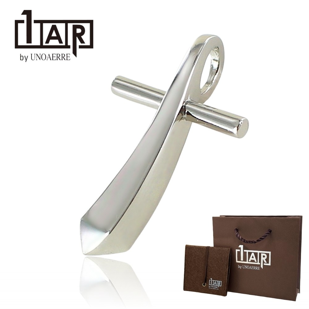 正規品 ショッパー付き 1AR by UNOAERRE クロス ネックレストップ ネックレスチャーム メンズ レディース 真鍮 イタリア製 ペンダントトップ ペンダントヘッド ホワイトシルバー プレゼント ギフト 男性 女性 誕生日 結婚記念日 成人式 贈り物 成人 卒業 入学｜ペアウォッチ 腕時計 ノップル