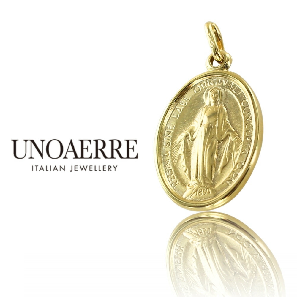 ウノアエレ 18金 ゴールド メダイ マリア ネックレストップ ネックレスチャーム メンズ レディース K18 18K イタリア製 高級感 大人 ペンダントトップ ペンダントヘッド プレゼント ギフト 男性 女性 誕生日 結婚記念日 成人 卒業 入学 59,950円