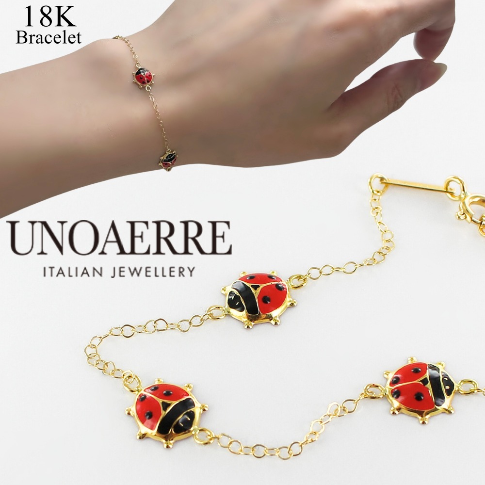 楽天市場】UNOAERRE ウノアエレ ブレスレット てんとう虫 18金
